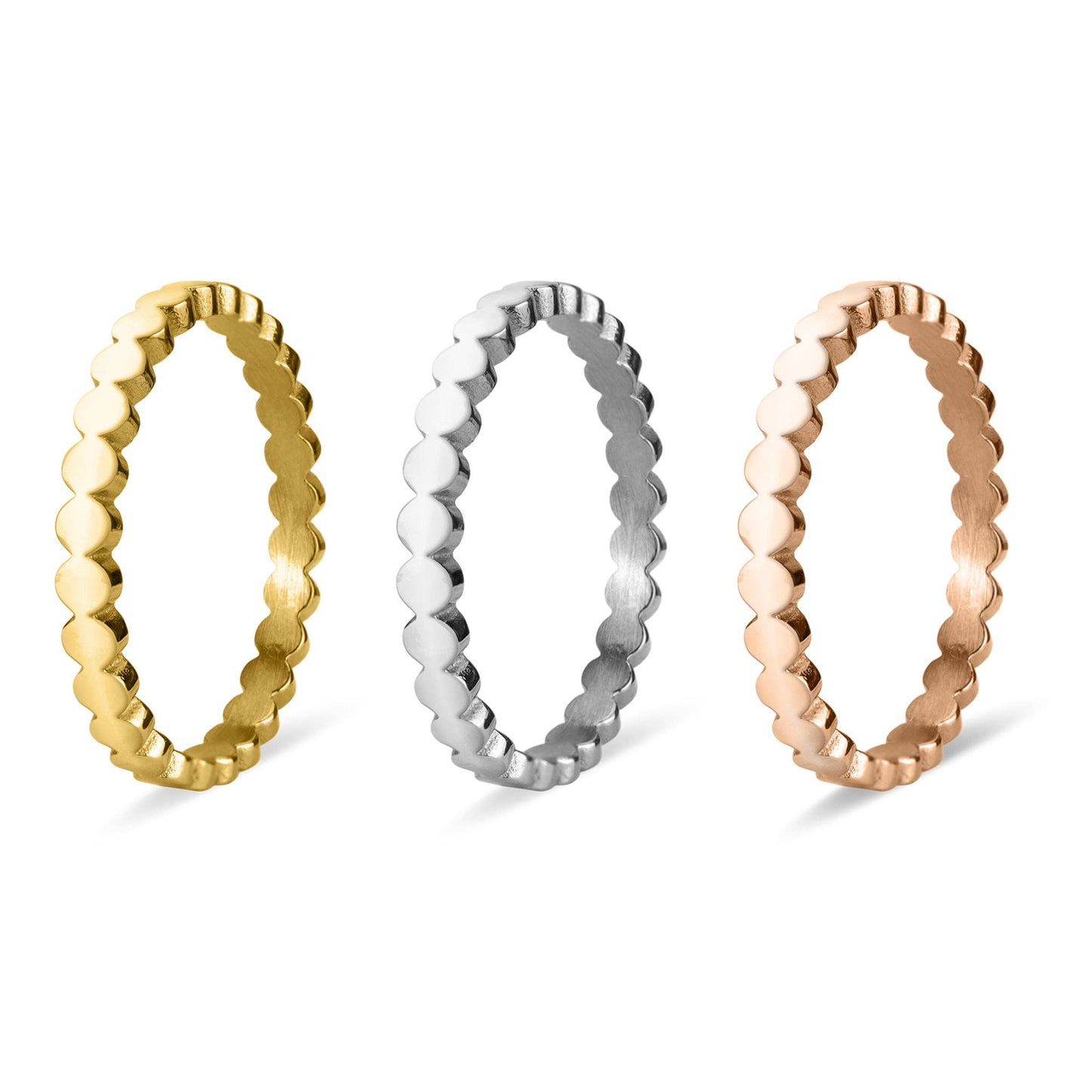 Flat Circle Stacking Ring: Gold / 8