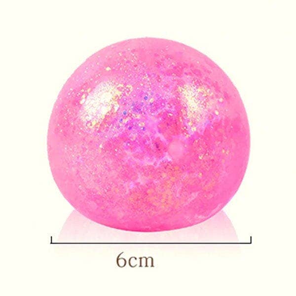 SugarSqueez Squishy Fidget Sugar Stress Ball (1pc) Assorted Colors: Glitter