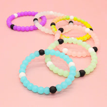 Load image into Gallery viewer, Beaded Glow In The Dark Bubble Bracelets - 6 Pack