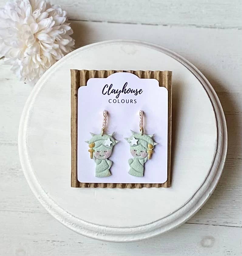 Fourth of July Handmade Earrings | Red White & Blue Earrings: Cowboy Boots