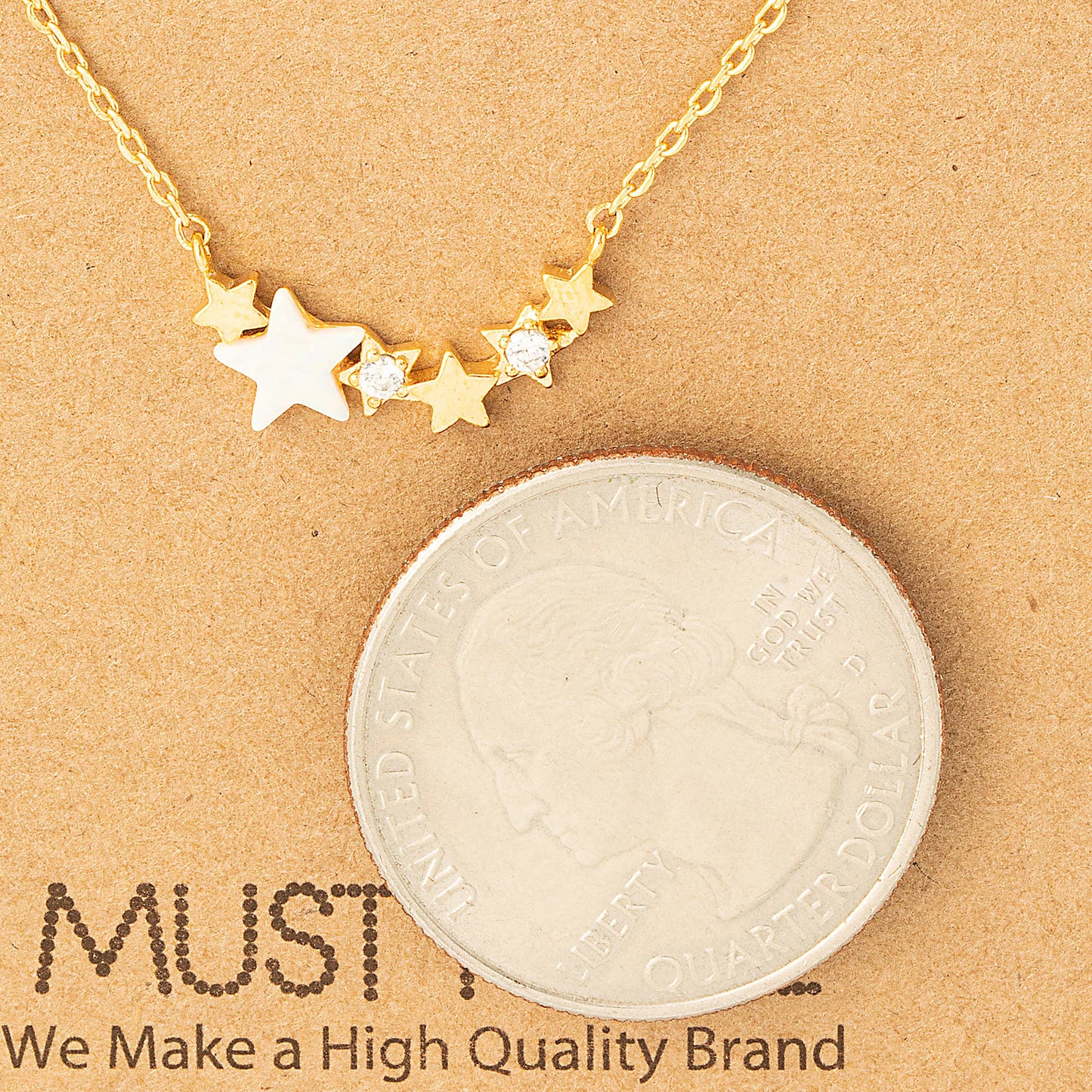 Dainty Multi Star Charm Necklace: G