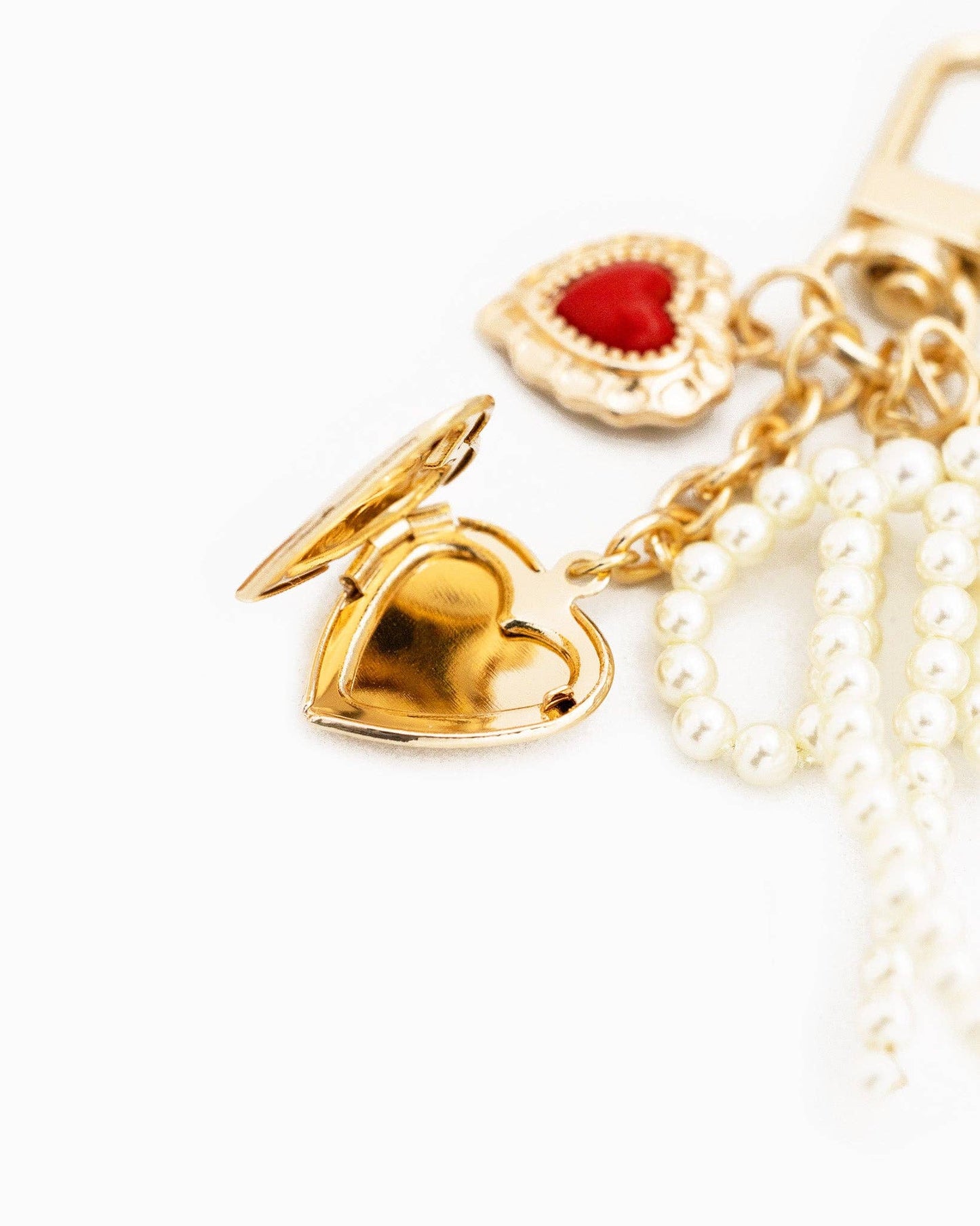 Multi Line Vintage Gothic Bag Charm: Gold