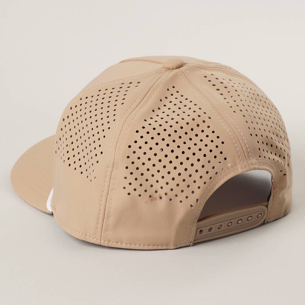 AMERICA Embroidered Premium Materials Trucker Hat: SAND / One Size