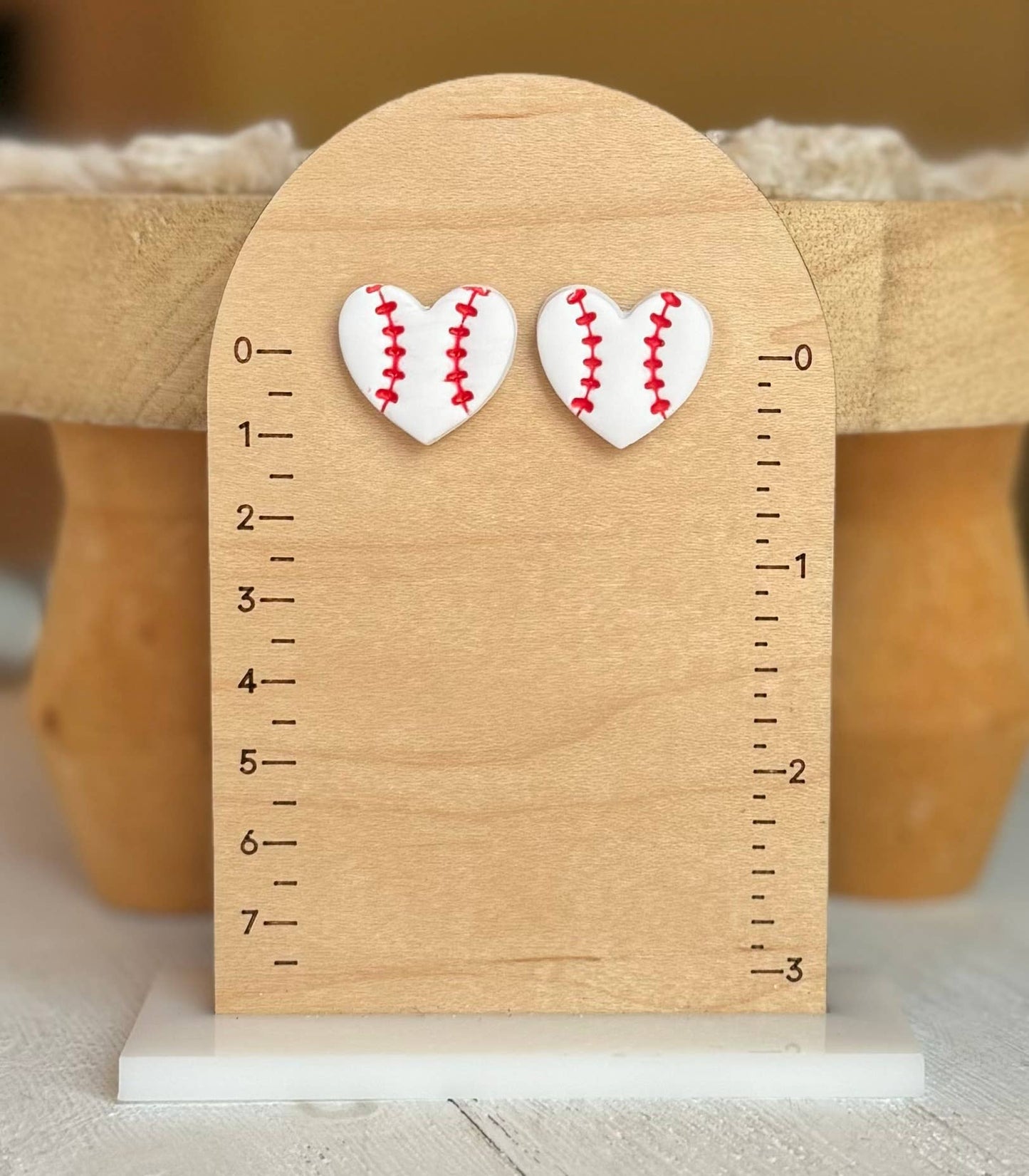 Baseball Earrings: Baseball Studs