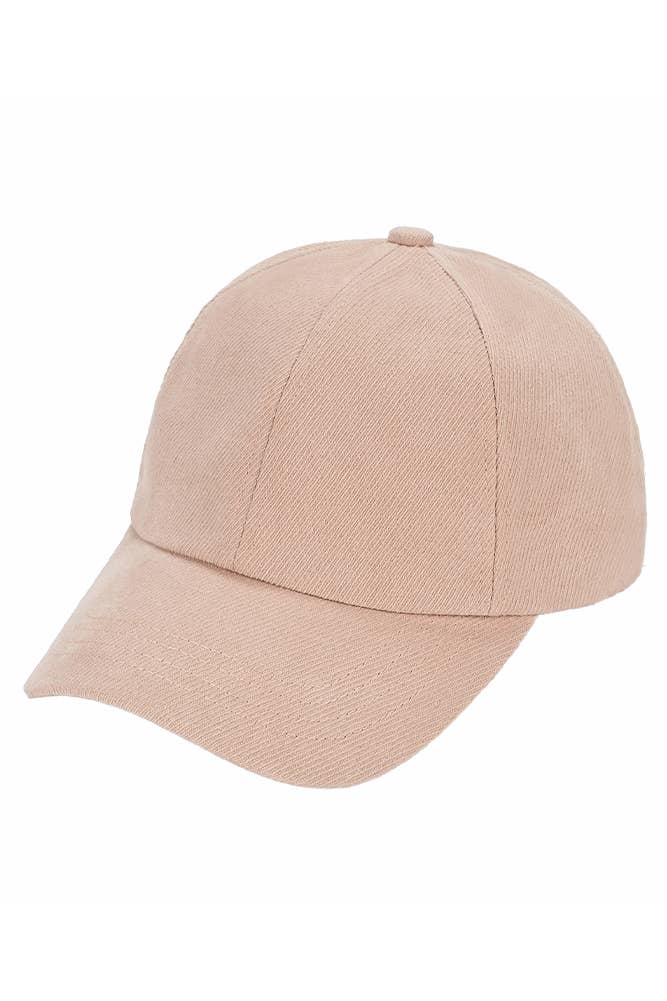 C.C Brushed Twill Baseball Cap: Dusty Rose