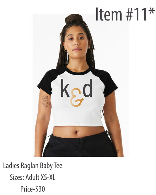 Karl & DiMarco North Ladies Raglan Baby Tee