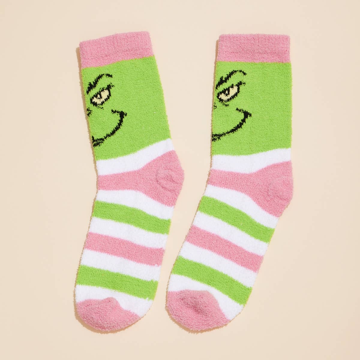 Christmas Fuzzy Socks Assorted Pack of 4: Assorted / One / 4DS98003