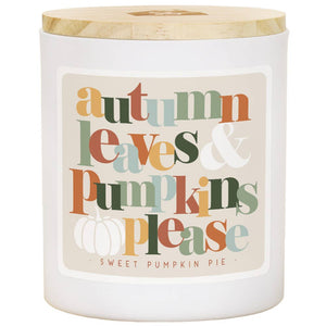 Autumn Leaves Colorful - PIE - Candles