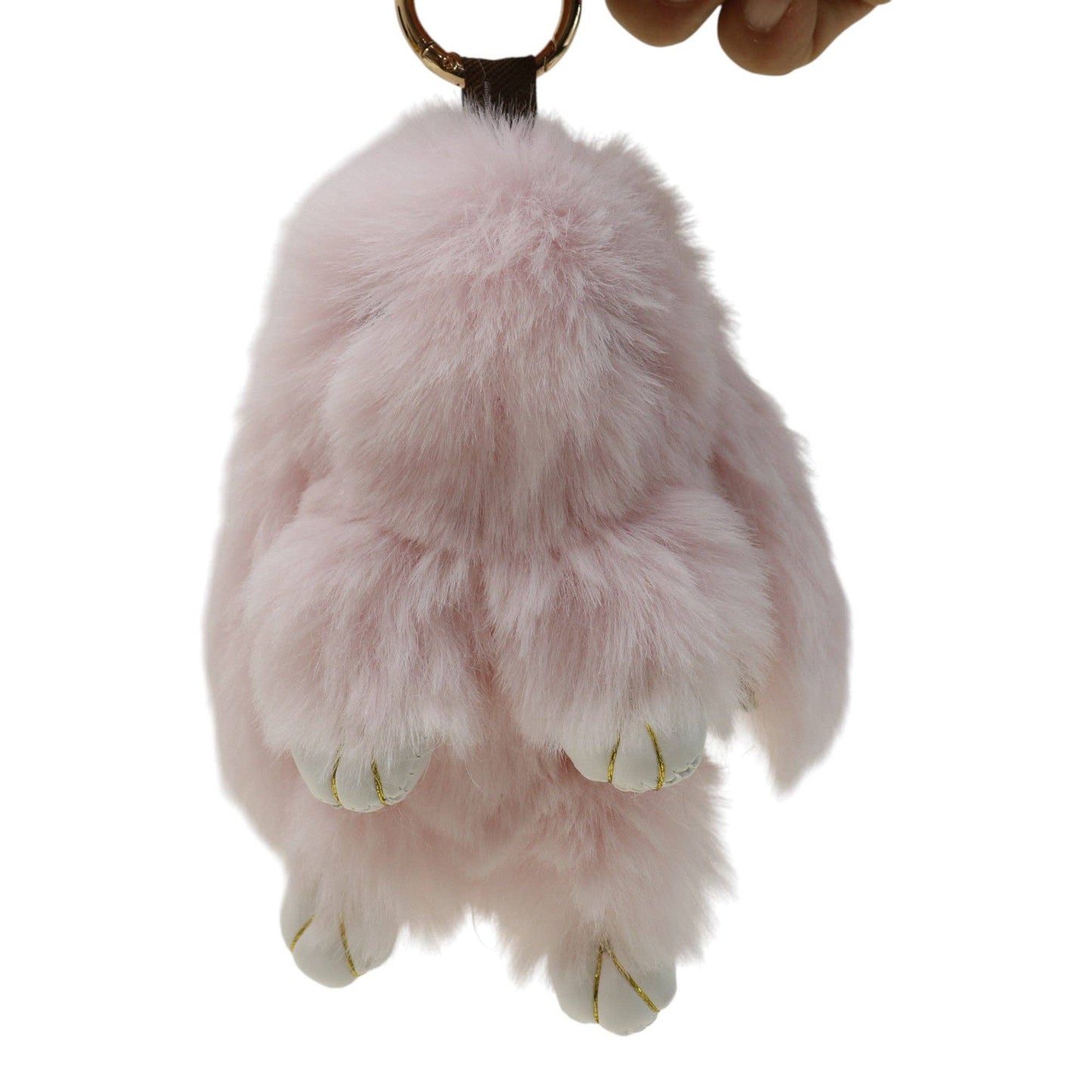 Cut Rabbit Pom Pom Key Chain KC0225-5. (3PC): LIGHT PINK