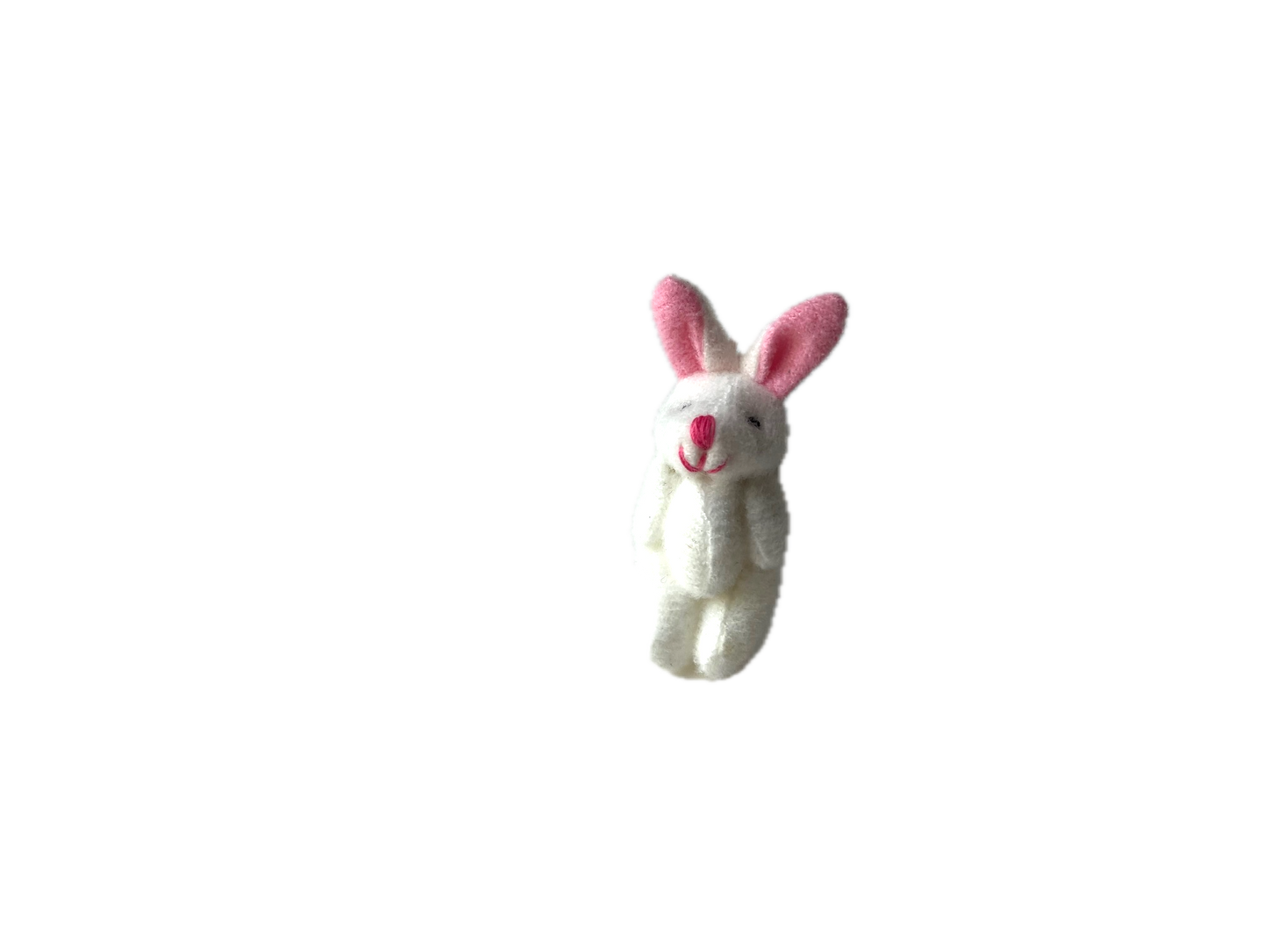 Miniature Stuffed White Bunny Rabbit