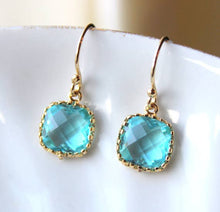 Load image into Gallery viewer, Aquamarine Topaz Blue Earrings