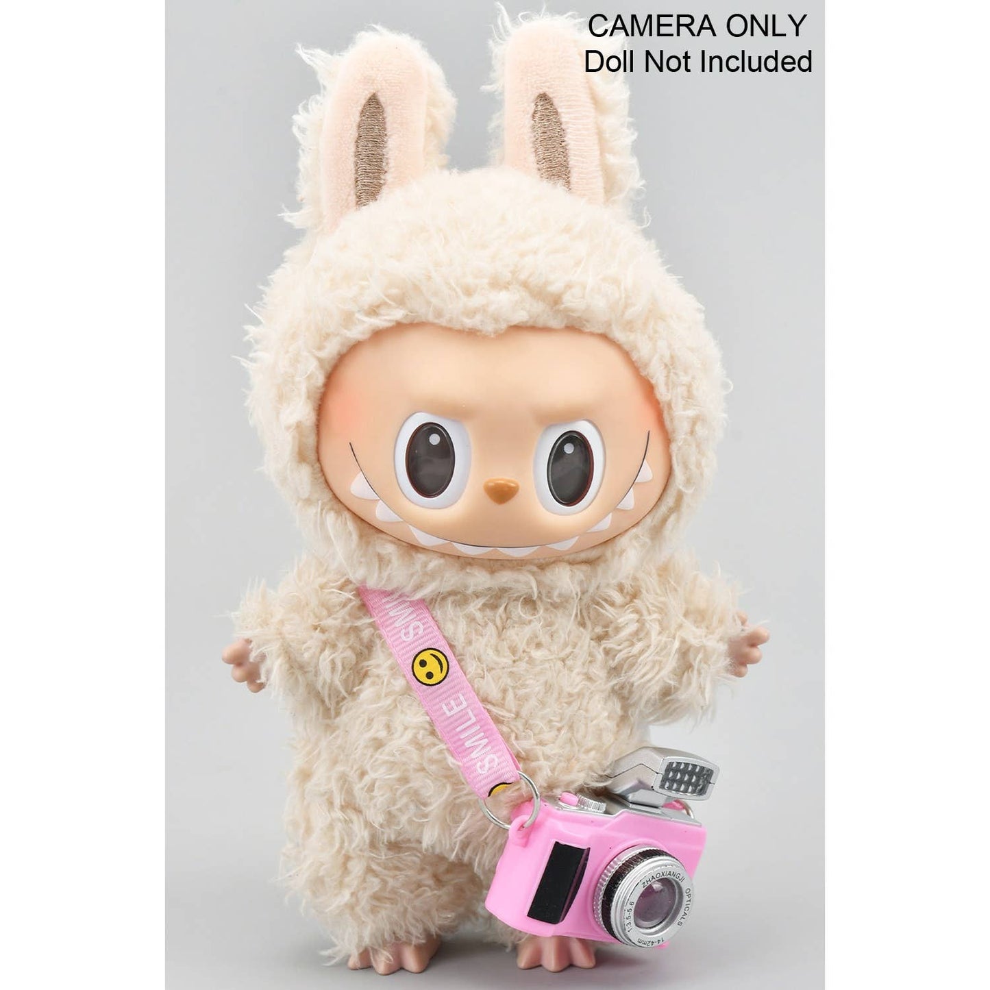 WORKING FLASH CAMERA LABUBU ACCESSORY: Black / 1 SIZE
