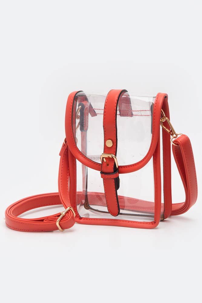Clear Cross Body Stadium Concert Transparent Handbag: White