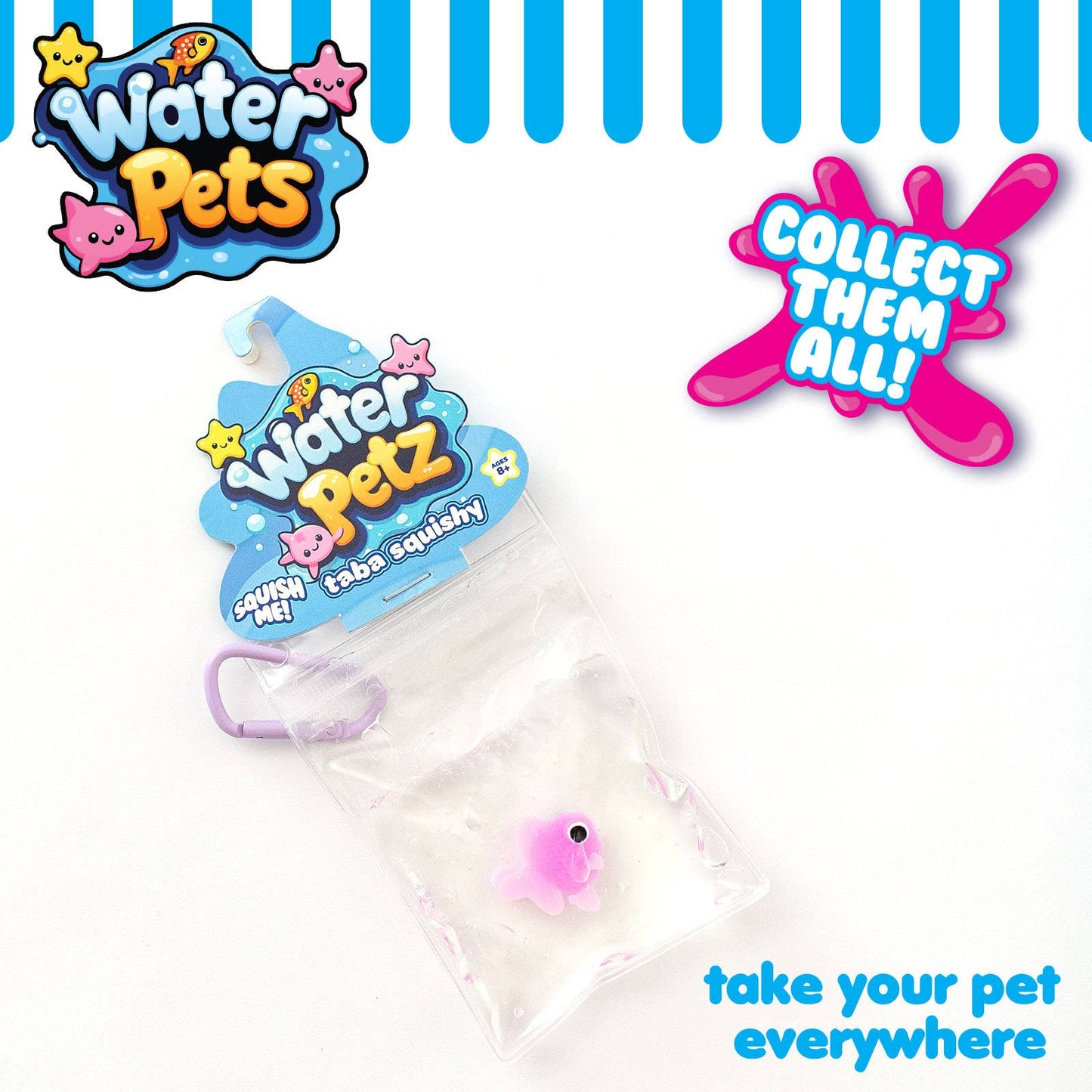 24pc Taba Squishy Mushmeez Water Pets 6 Style Assortment