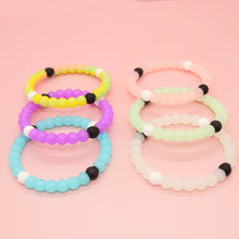 Load image into Gallery viewer, Beaded Glow In The Dark Bubble Bracelets - 6 Pack