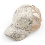CC Faux Leather Pony Cap | Criss-Cross ( BT-923 ): Rose