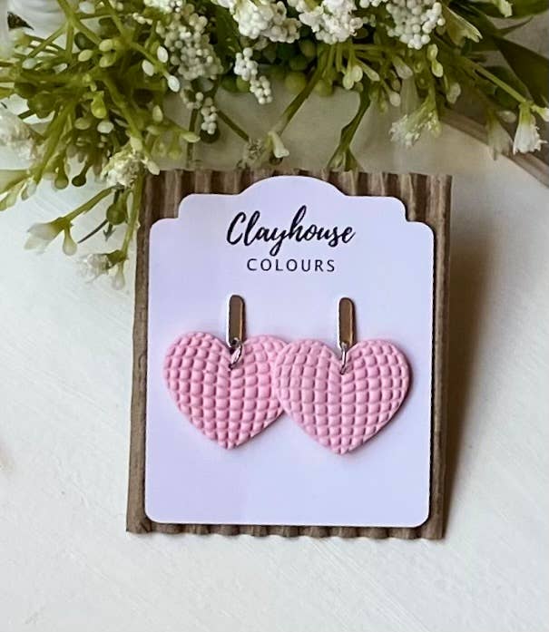 Disco Mirrorball Cowgirl Earrings  : Gold Plated / Light Pink Boots