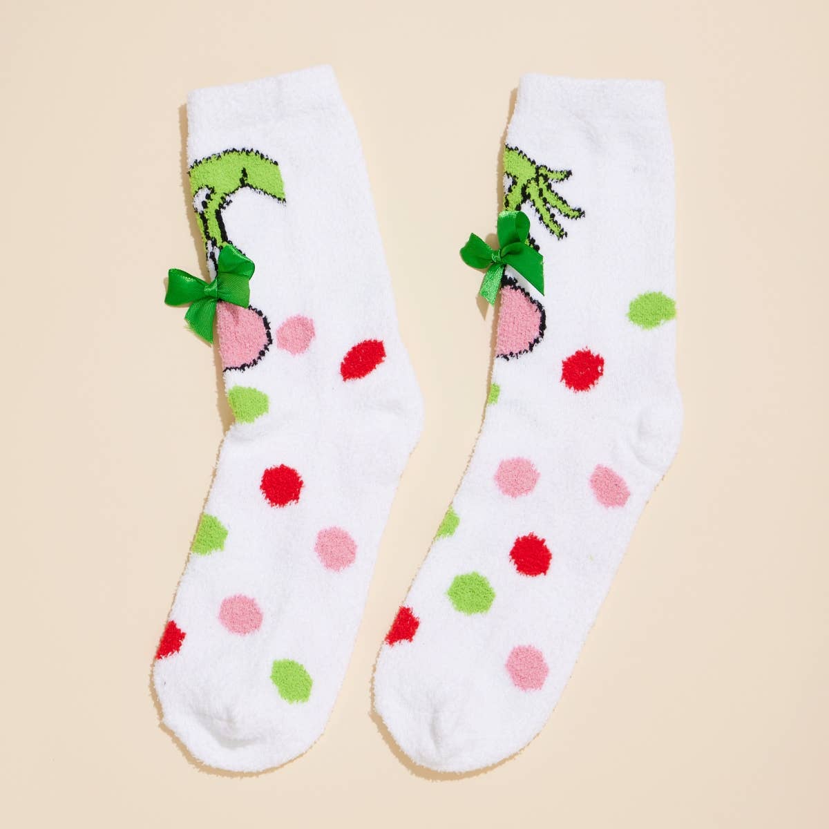 Christmas Fuzzy Socks Assorted Pack of 4: Assorted / One / 4DS98003