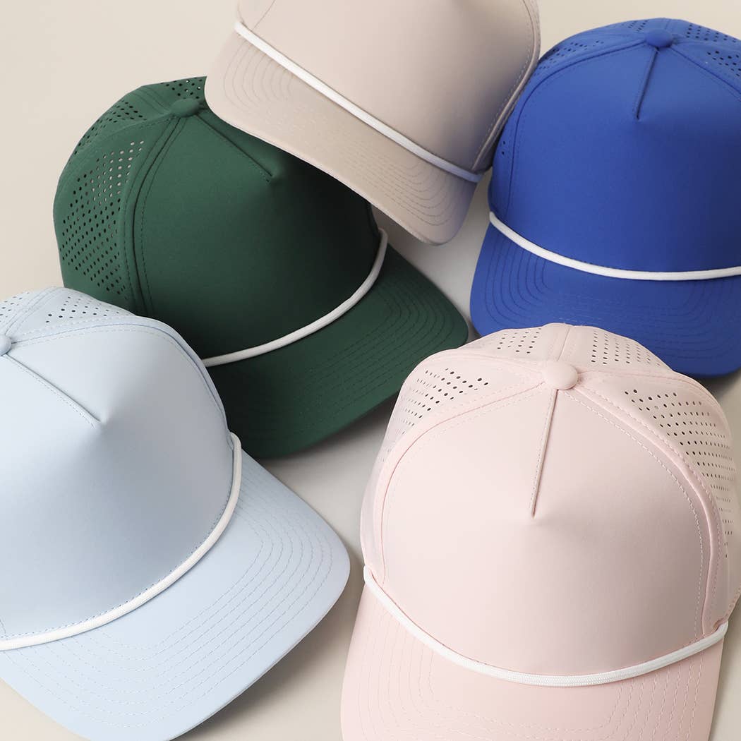 Solid Color 5 Panel Premium Materials Trucker Hat: PUTTY / ONE SIZE