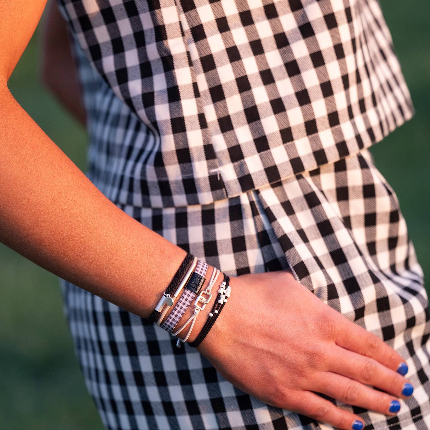 "Unity" Interlocking Charm Hair Tie Bracelet: Small