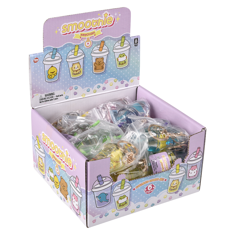 (T) 3" KAWAII ANIMAL SMOOTHIE LIQUID CLIP ON