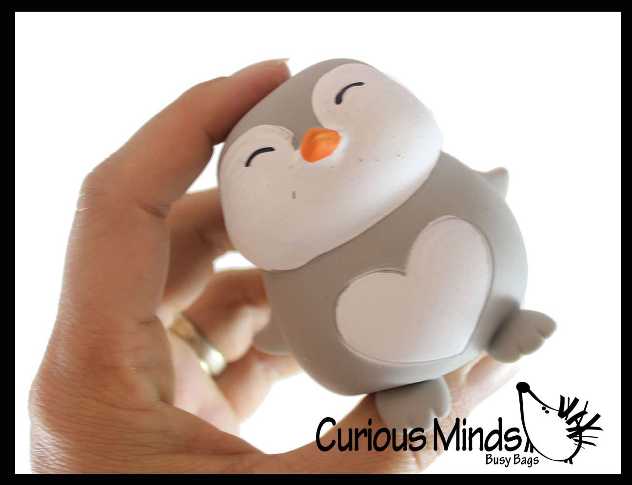 1 Marshmallow Penguin Animal Stress Balls - Ultra Soft Knead