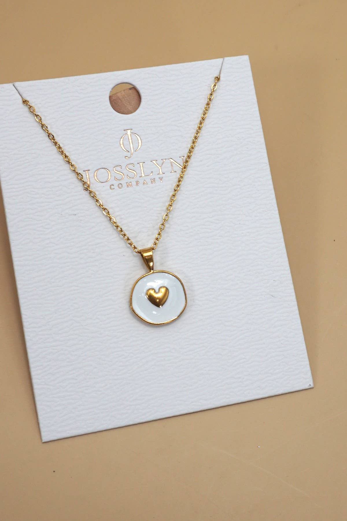 18K STAINLESS STEEL TARNISH FREE CROSS NECKLACE | 40NK9527: HEART GOLD