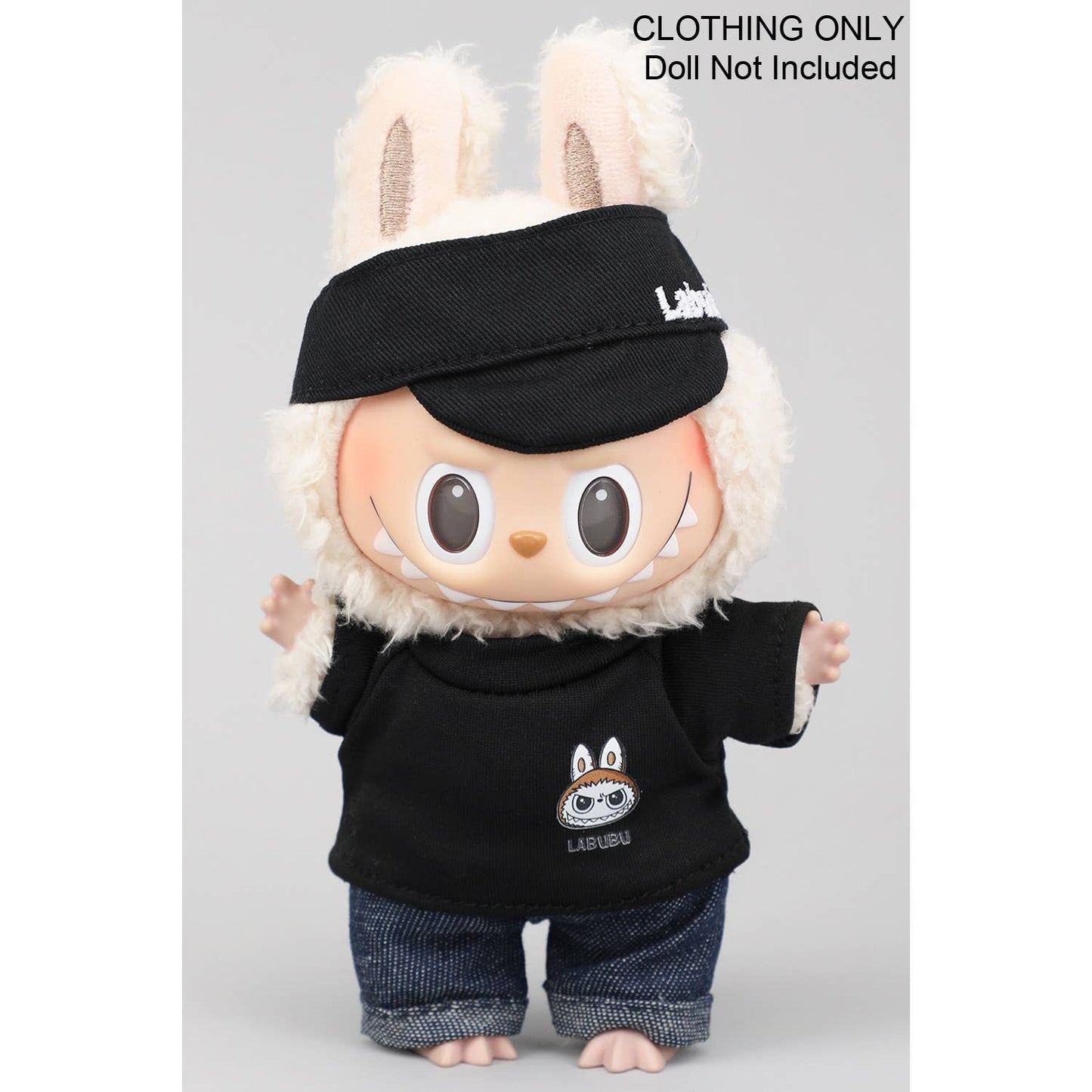 VISOR JEANS AND SHIRT LABUBU OUTFIT: WHITE / 1 SIZE