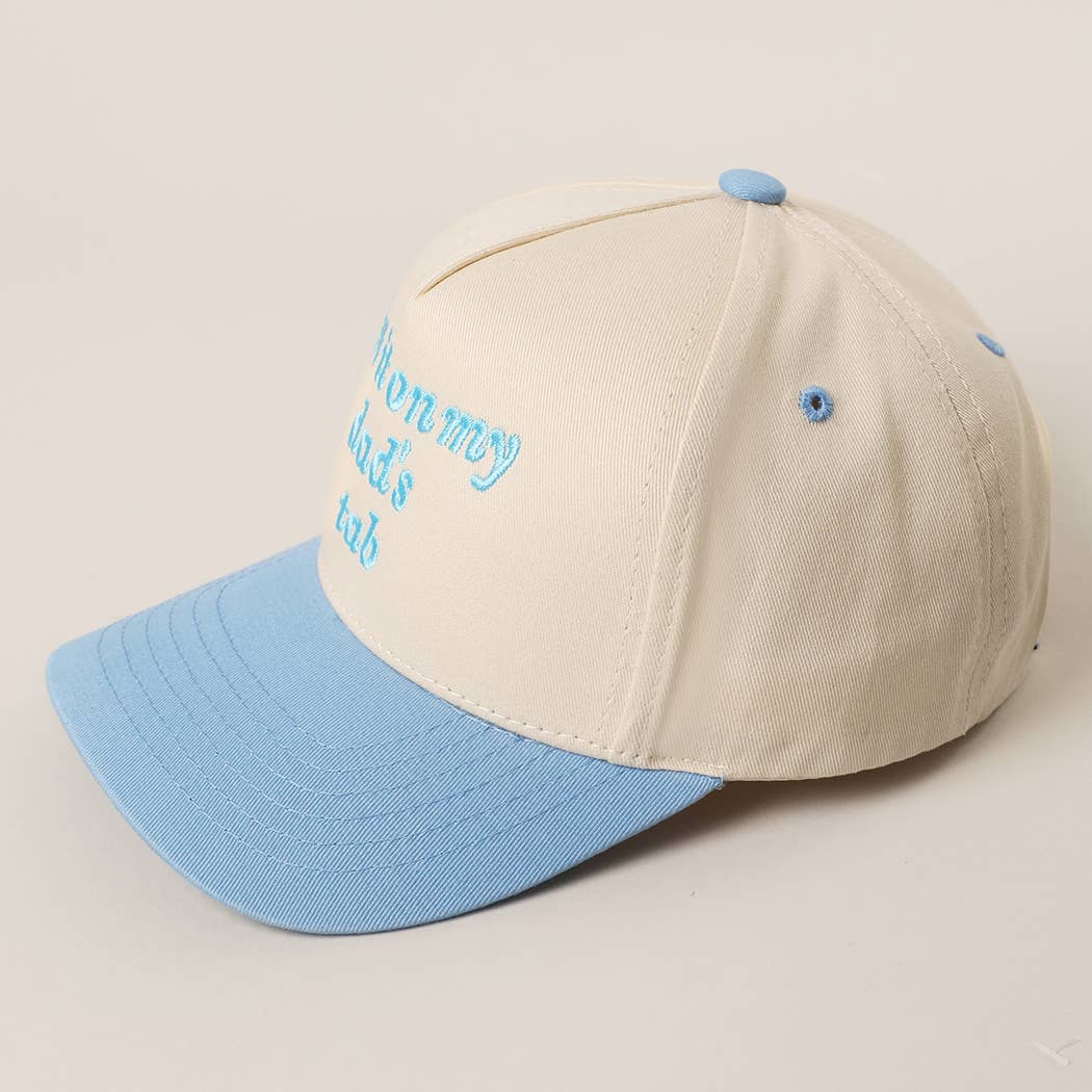 PUT IT ON MY DAD'S TAB Embroidery KIDS Trucker Hat: HOT PINK / One Size