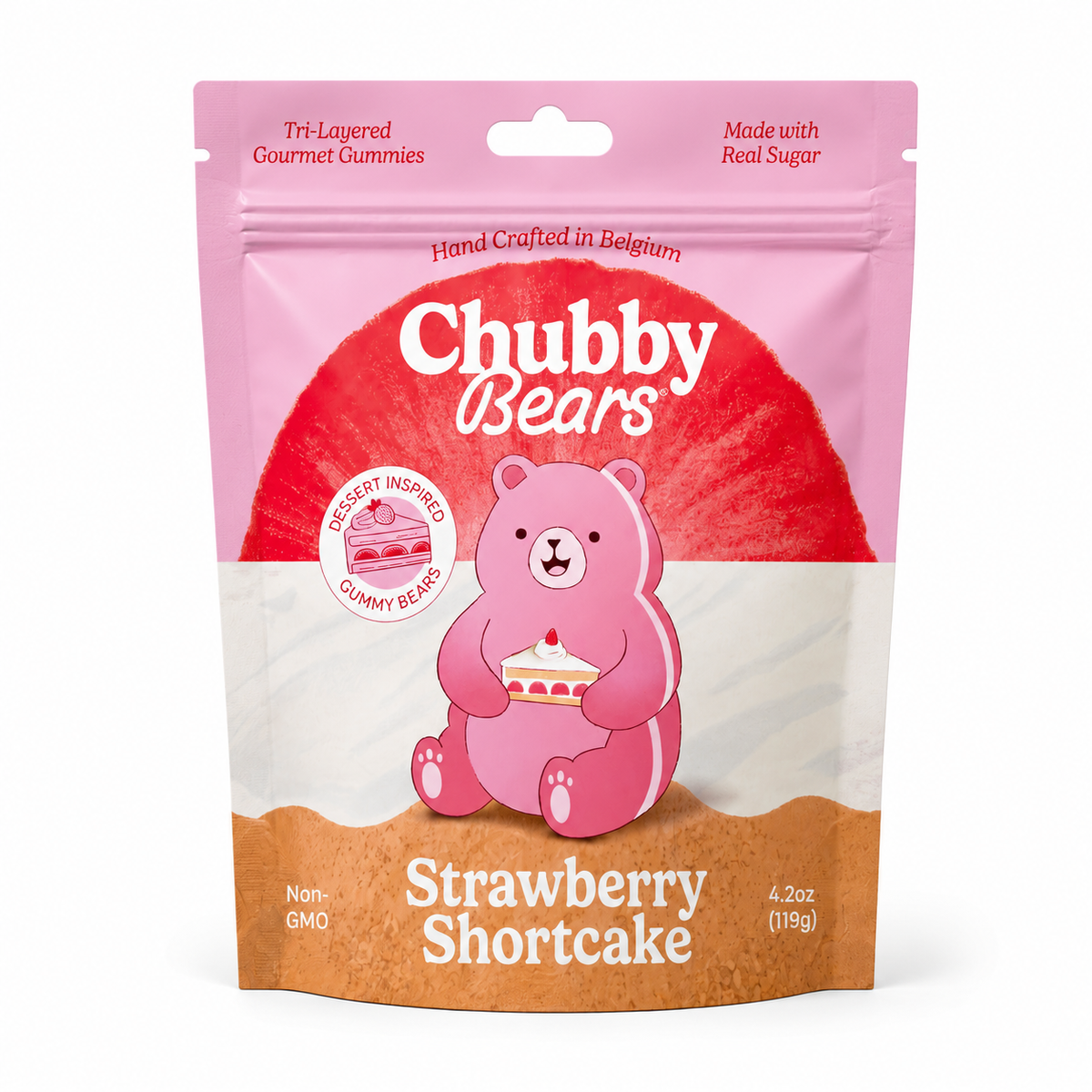Chubby Bears Strawberry Shortcake Gummy Bears - 4.2oz
