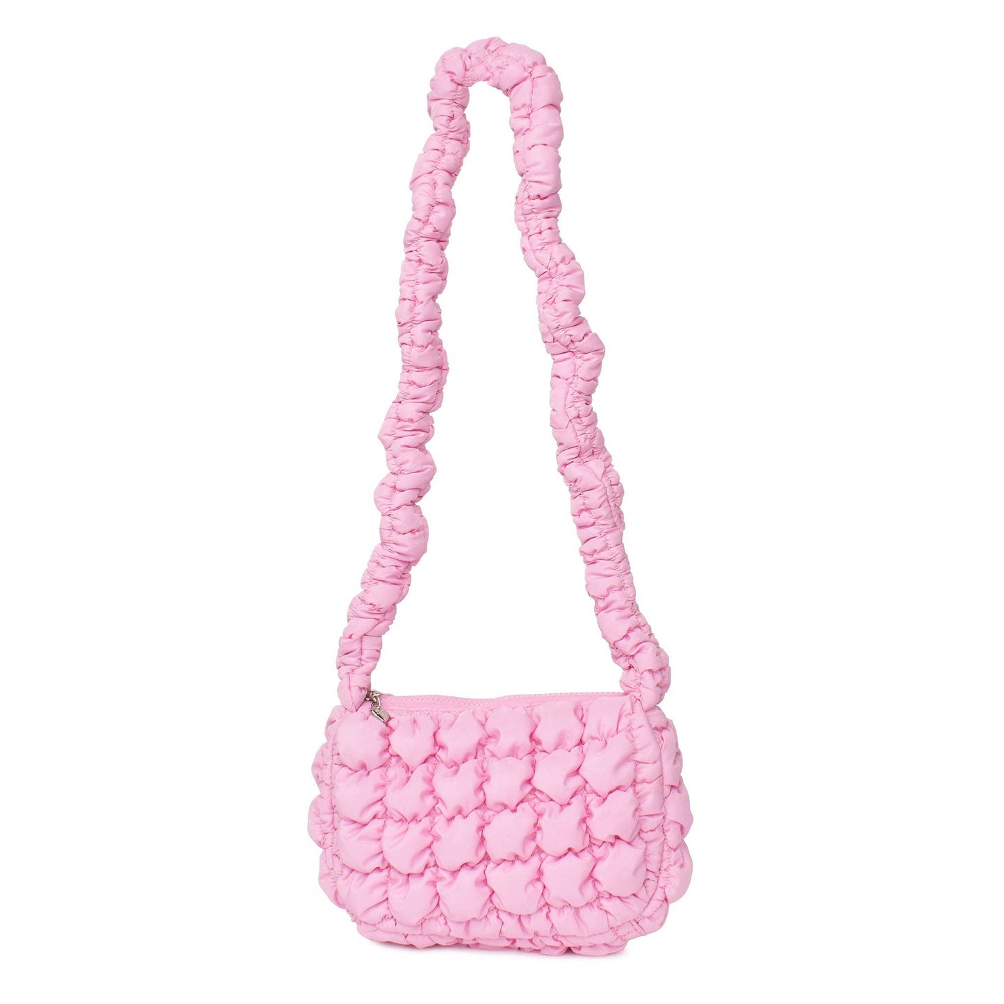 Quilted Scrunchies Mini Sling Bag: Cotton Candy