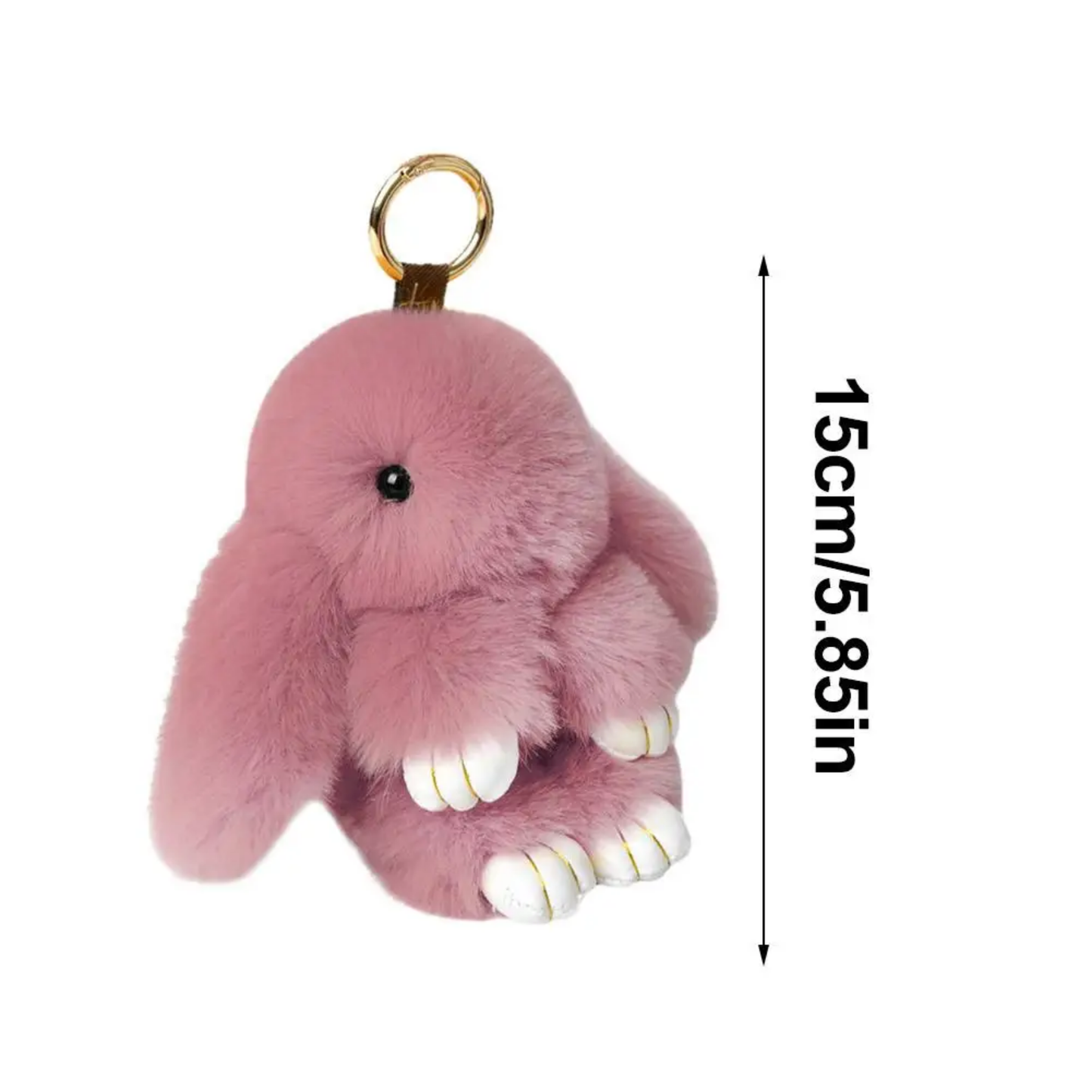 Holiday Soft Plush Bunny Keychain- Assorted