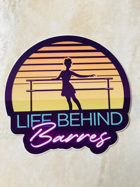 Life Behind Barres Dance Vinyl Sticker, 3" x 2.915": No Packaging