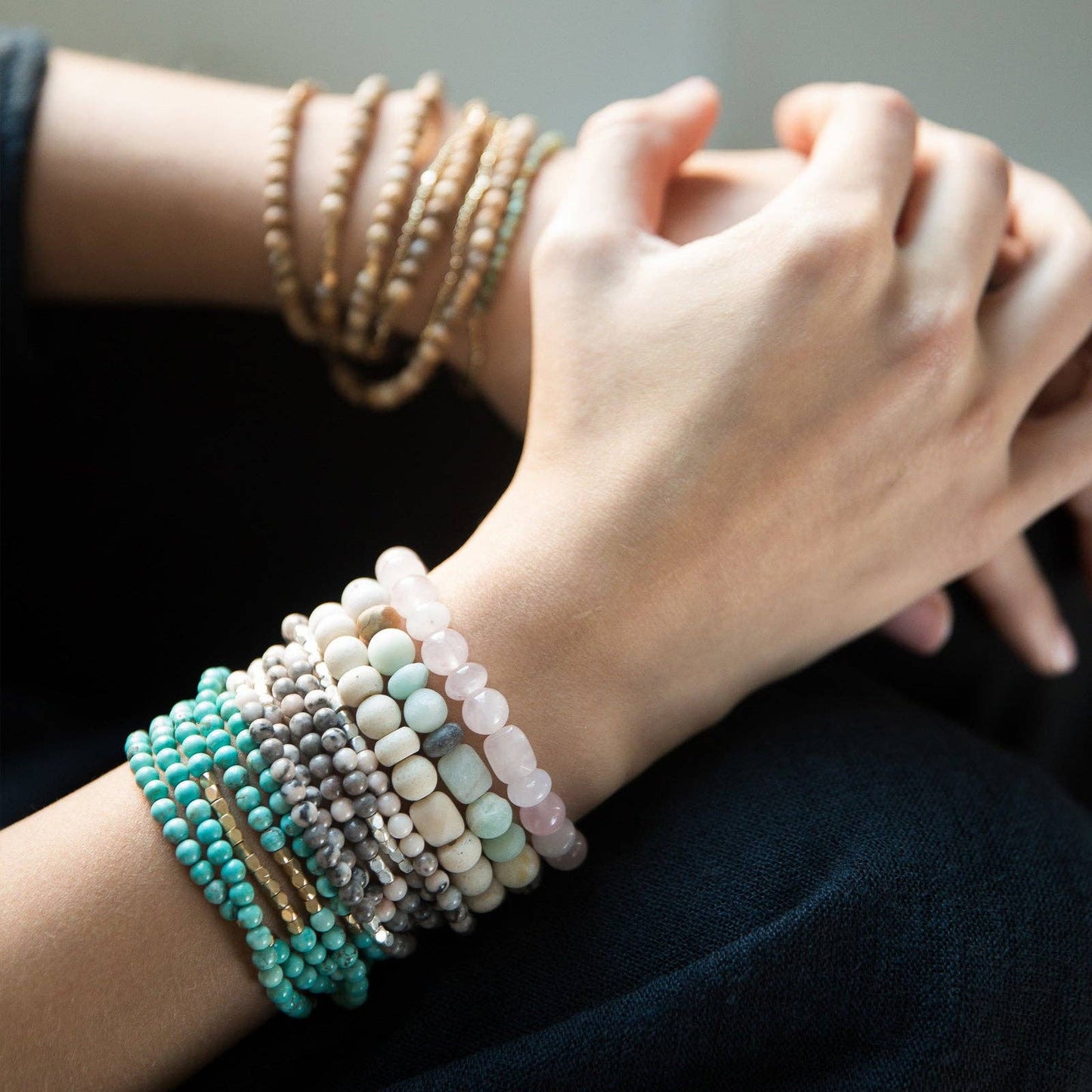 Rose Quartz Stone Bracelet - Stone of the Heart