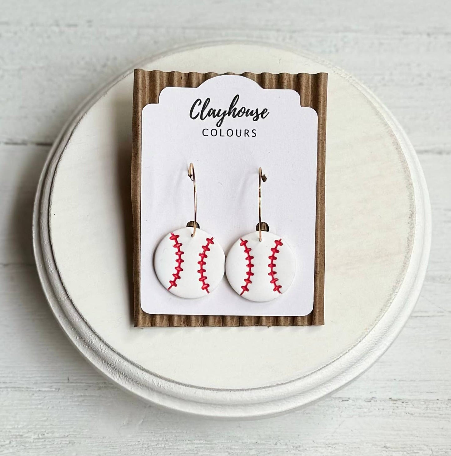 Baseball Earrings: Baseball Studs