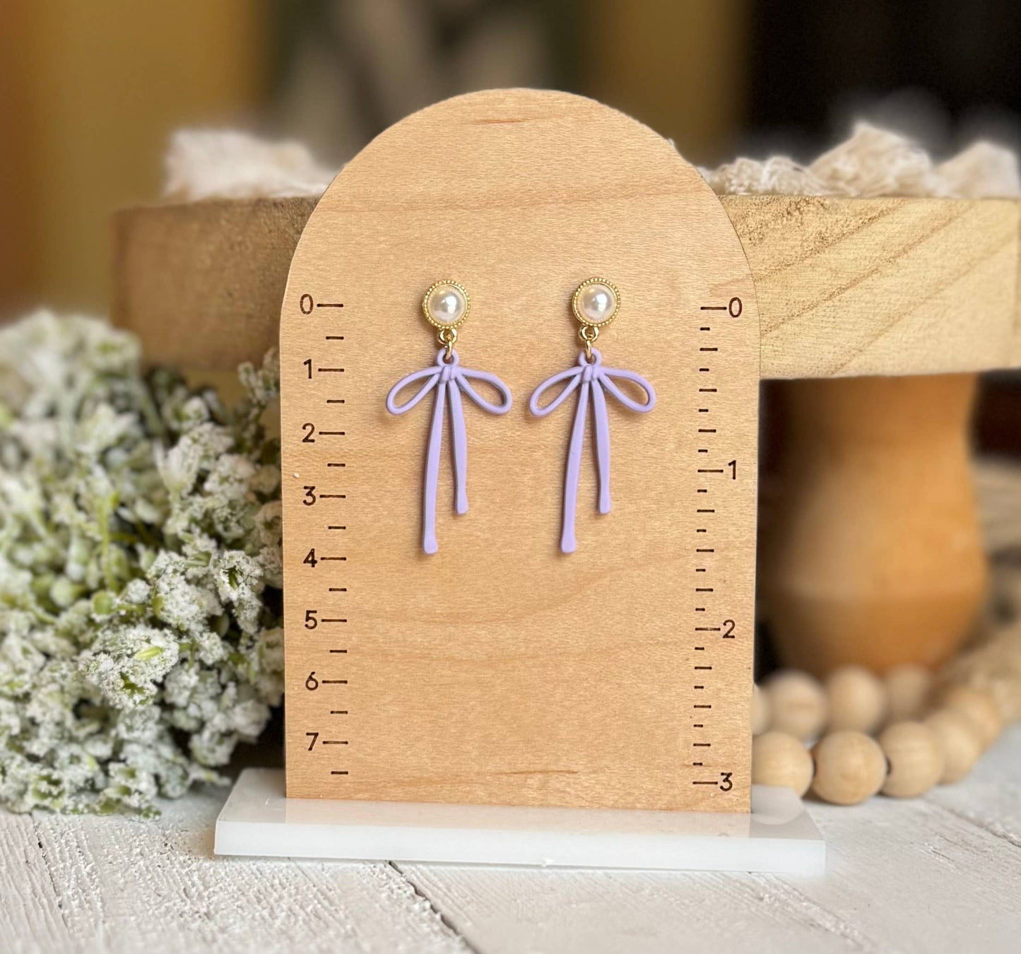 Spring Bow Earrings : Pink