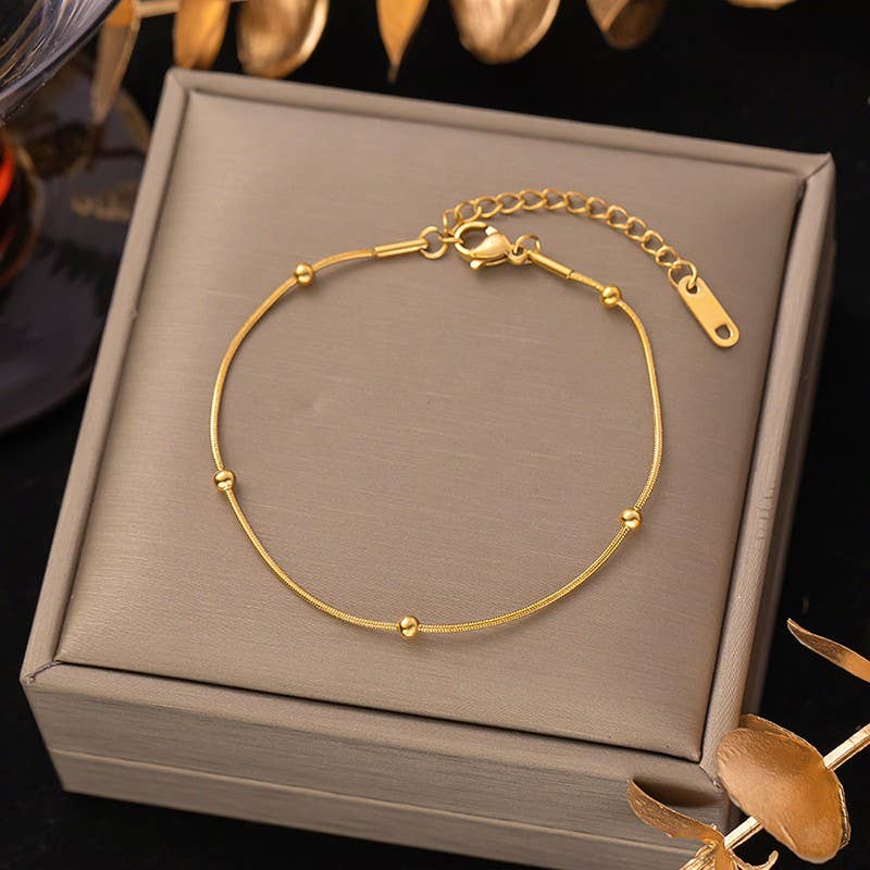 STAINLESS STEEL WATERPROOF TARNISH FREE BRACELET | 40B112: CURB