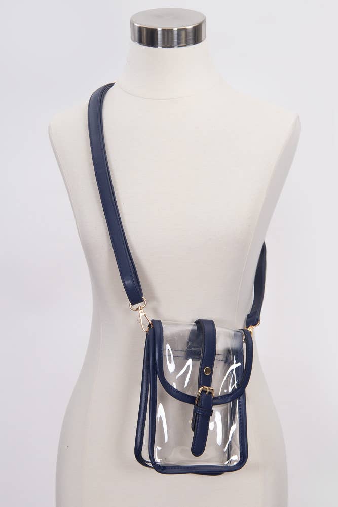 Clear Cross Body Stadium Concert Transparent Handbag: White