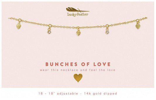 Dangle Necklace Gold - BUNCHES OF LOVE