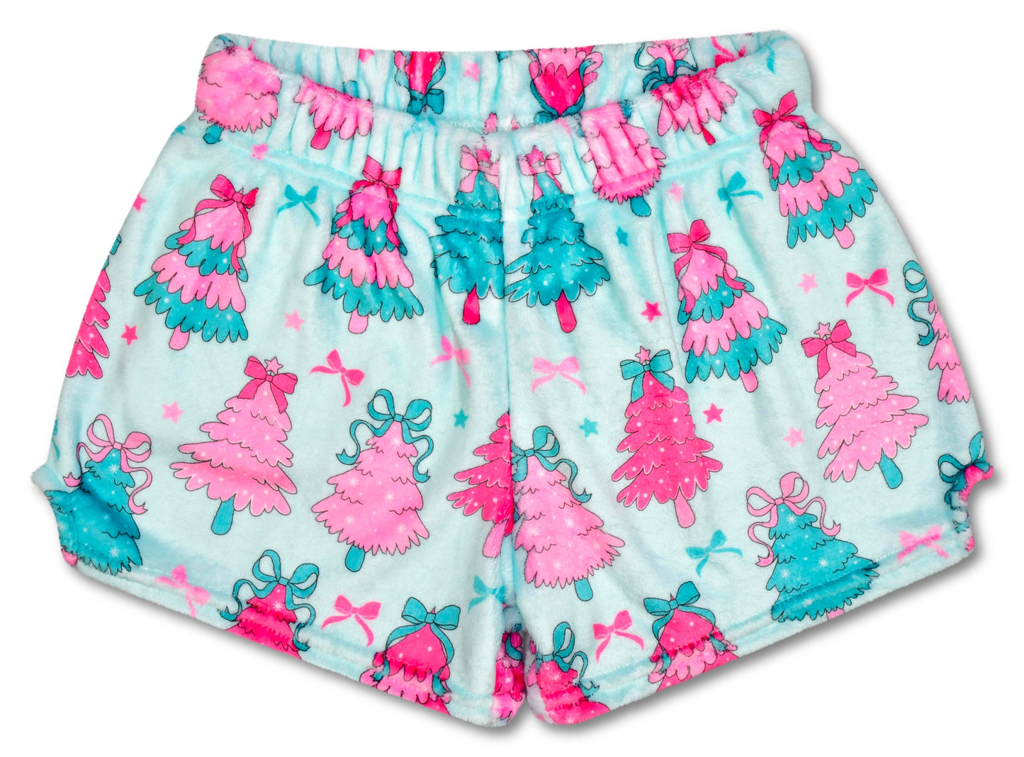 Fancy Trees Plush Shorts (Small -(6-8))