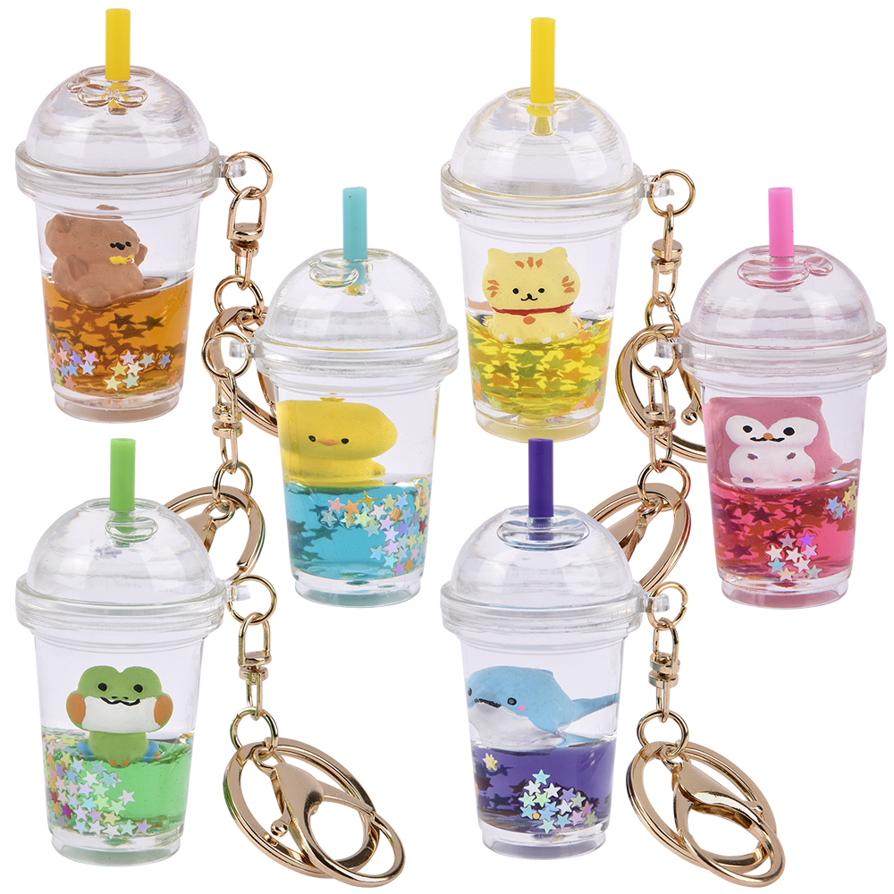 (T) 3" KAWAII ANIMAL SMOOTHIE LIQUID CLIP ON
