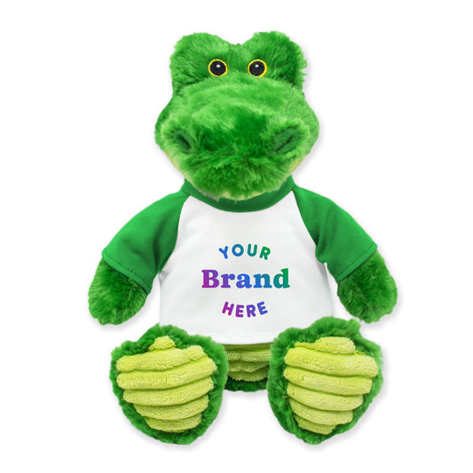 Customizable Plush Alligator Sitting 9" Tall