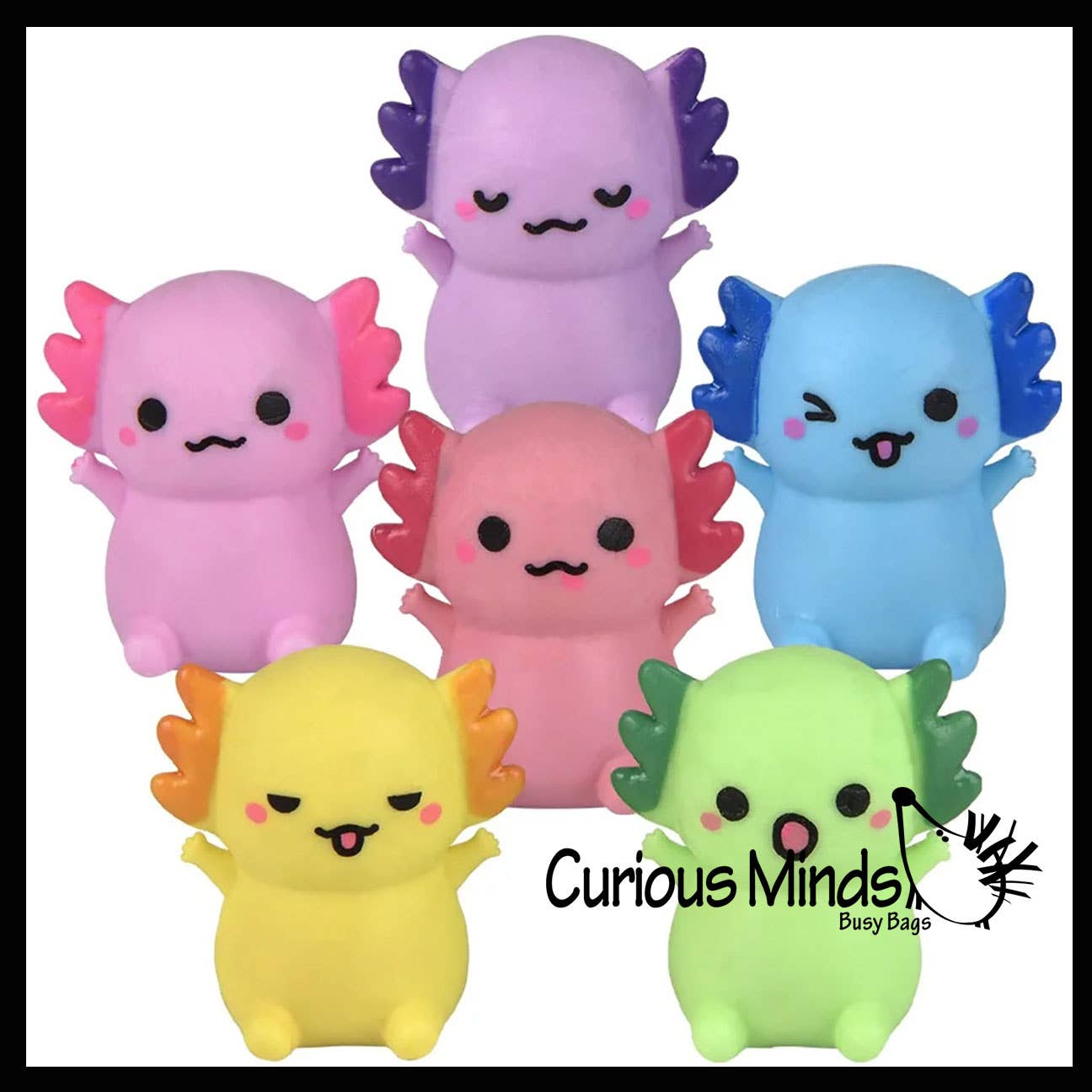 Set of 100 Axolotl Figurines - Cute Little Animal Figures