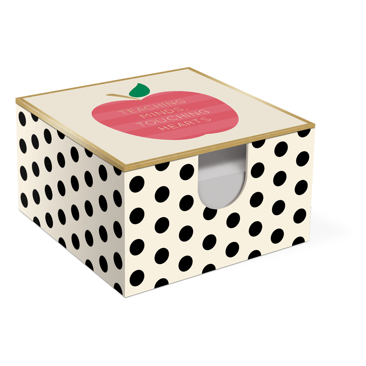 Desk Memo Box with Pen Classy Teacher Apple