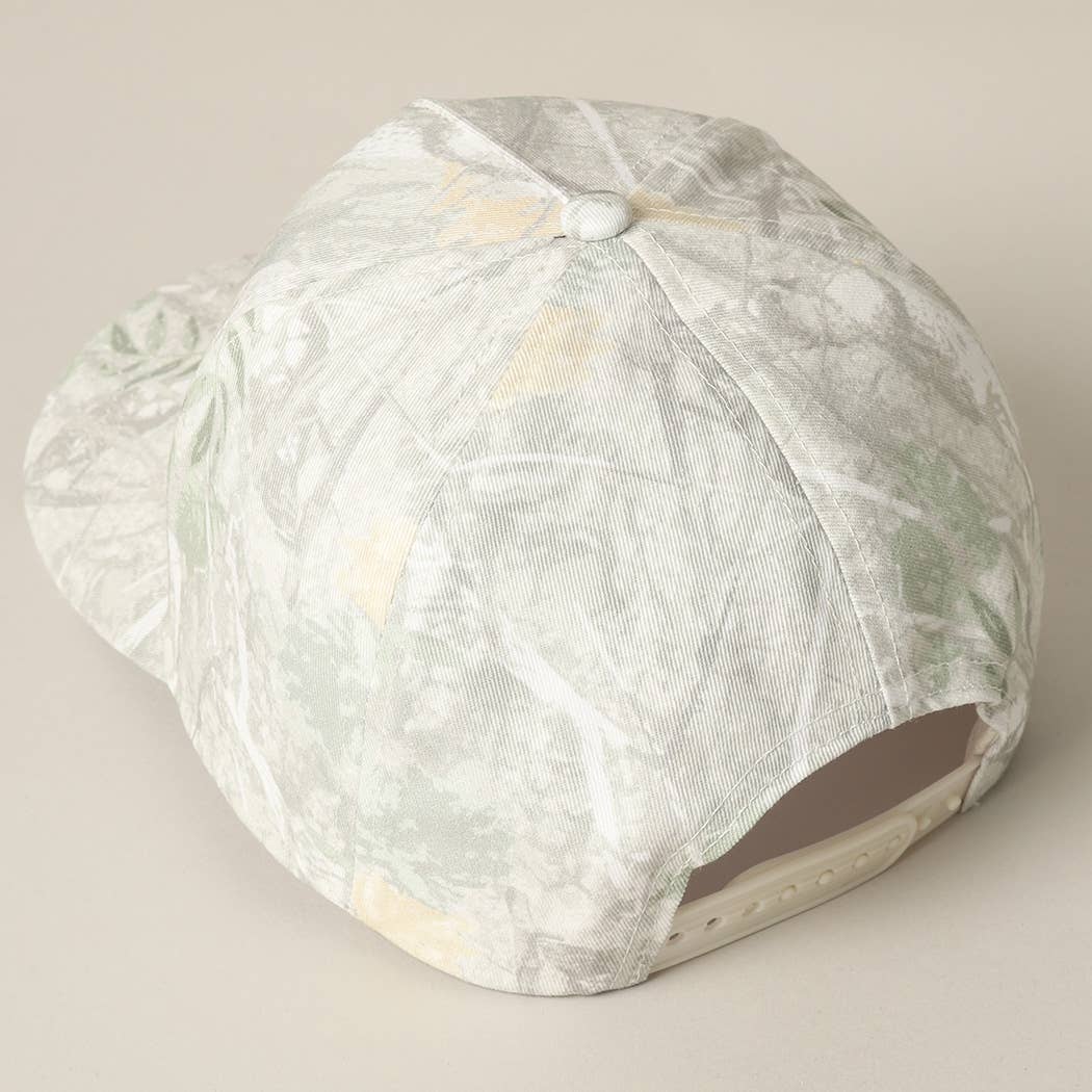 You Look Like You Love Me Embroidery Camo Cap: BEIGE CAMO-BROWN / ONE SIZE