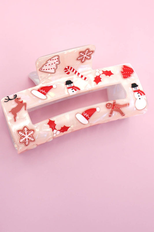 CHRISTMAS TREE SANTA HOLIDAY HAIR CLAW | 40H947: B