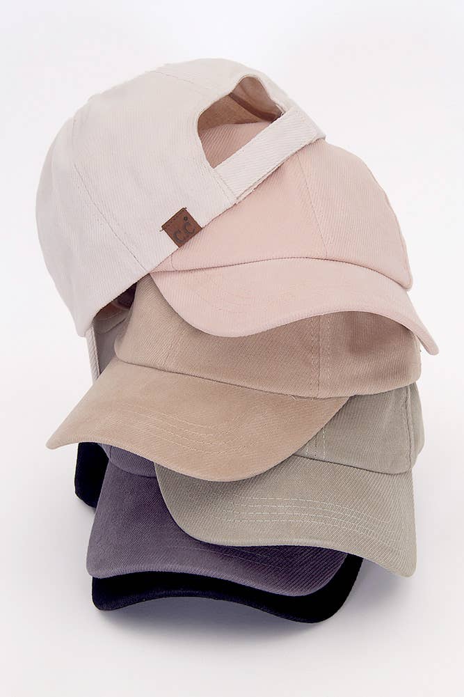 C.C Brushed Twill Baseball Cap: Dusty Rose
