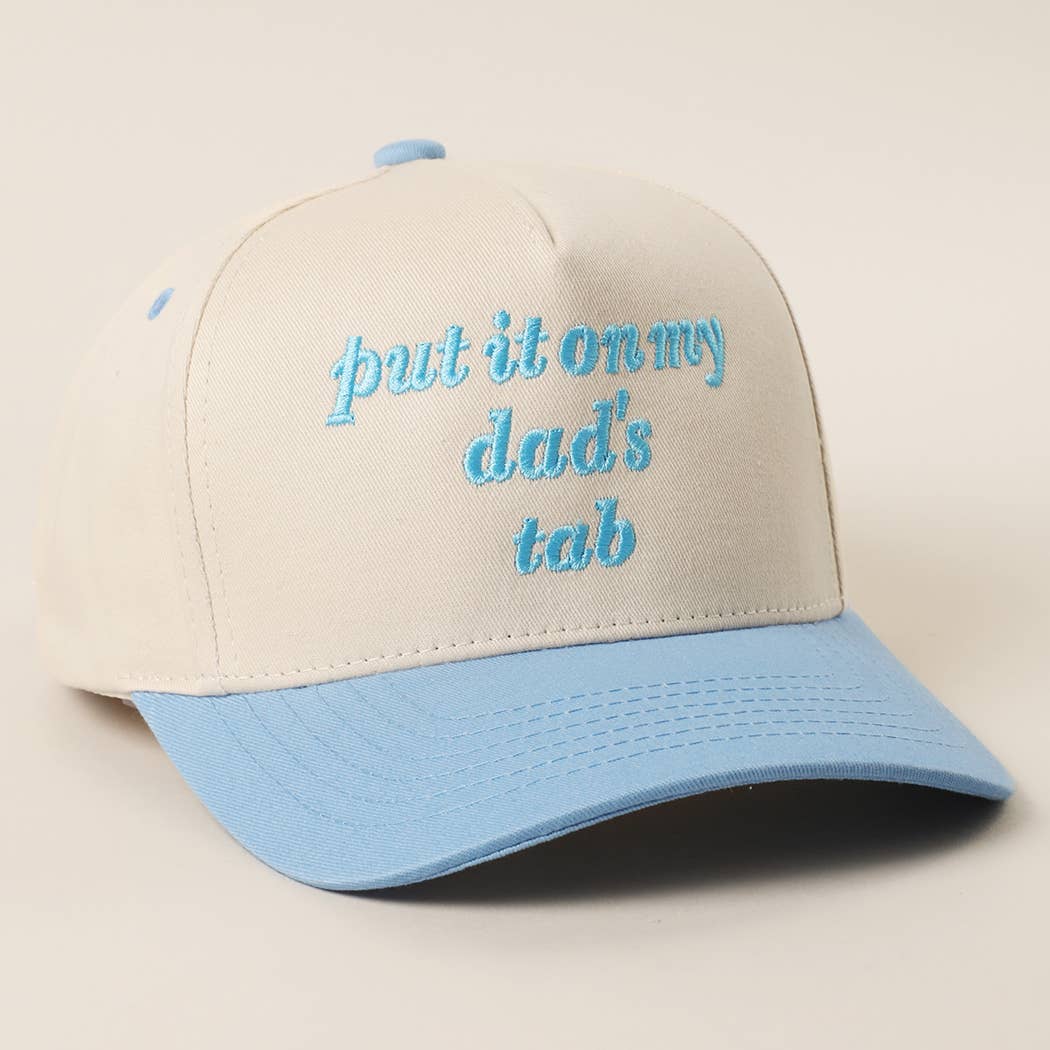 PUT IT ON MY DAD'S TAB Embroidery KIDS Trucker Hat: HOT PINK / One Size