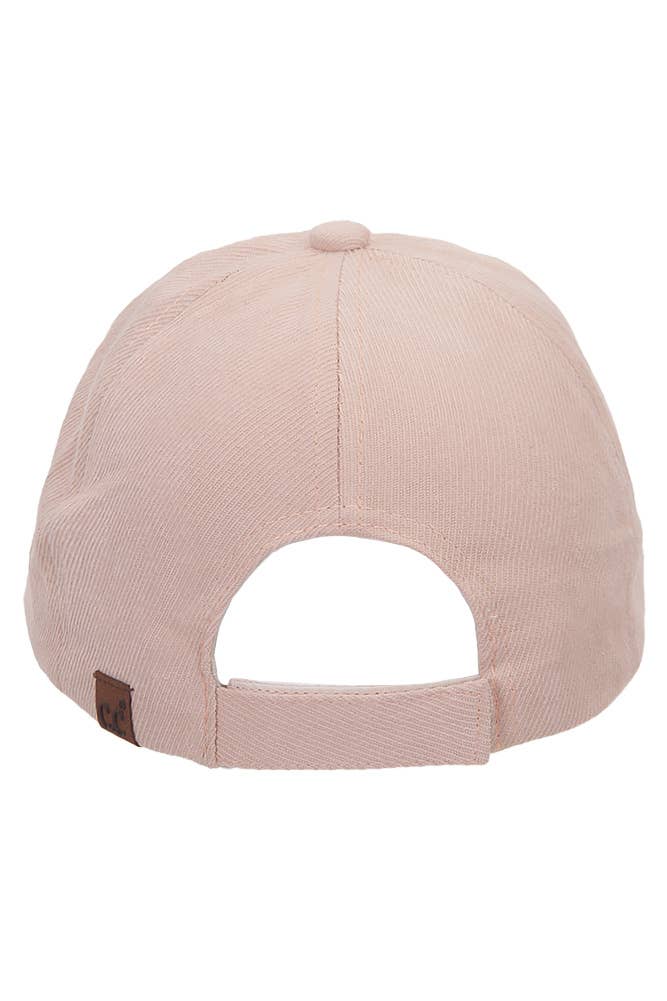 C.C Brushed Twill Baseball Cap: Dusty Rose