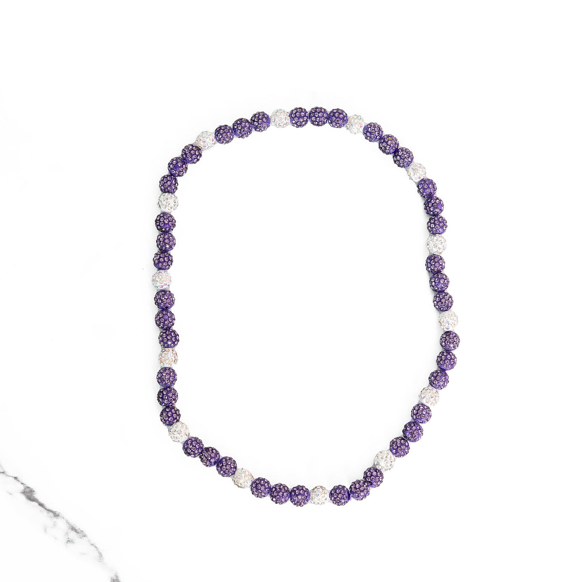 Bling Baseball Necklace: Orange White and Black